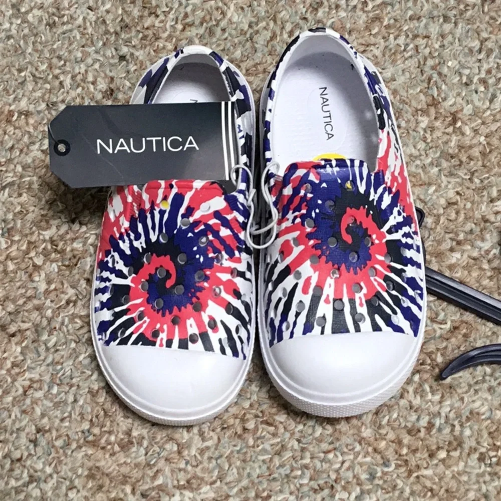 Nautica Kids Leven Water Shoes Unisex size 9 Blue Tie Dye